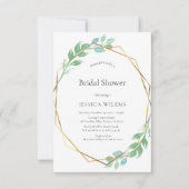 Eucalyptus Lijst bruids doucheuitnodiging Kaart (Voorkant)