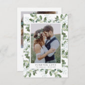 Eucalyptus Lijst bruiloft Bedankkaart (Voorkant / Achterkant)