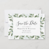Eucalyptus Lijst bruiloft Save The Date (Achterkant)