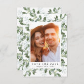 Eucalyptus Lijst bruiloft Save The Date (Voorkant / Achterkant)