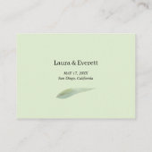 Eucalyptus Lijst Groen Goud Bladgroen Bruiloft Adv Informatiekaartje (Achterkant)