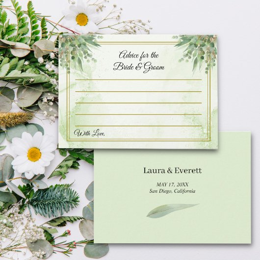 Eucalyptus Lijst Groen Goud Bladgroen Bruiloft Adv Informatiekaartje