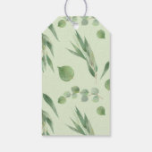 Eucalyptus Lijst Groen Goud Bladgroen Bruiloft Cadeaulabel (Achterkant)