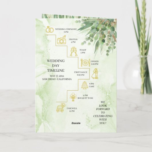 Eucalyptus Lijst Groen Goud Bladgroen Waterverf (Achterkant)