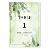 Eucalyptus Lijst Groen Goud Bladgroen Waterverf Kaart (Voorkant)