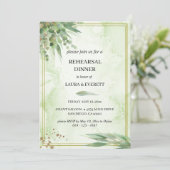 Eucalyptus Lijst Groen Goud Bladgroen Waterverf Kaart (Staand voorkant)