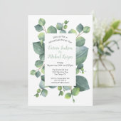 Eucalyptus Lijst repetitie dineruitnodiging Kaart (Staand voorkant)
