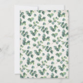 Eucalyptus Lijst repetitie dineruitnodiging Kaart (Achterkant)