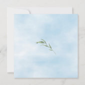 Eucalyptus Lijst Soft Blue Waterverf Weddenschap Save The Date (Achterkant)