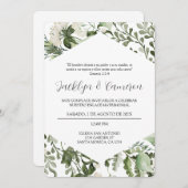eucalyptus lijst spaanse bruiloft uitnodiging (Voorkant / Achterkant)