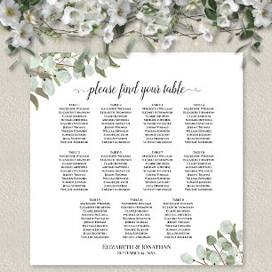Eucalyptus Loof 11 Tafel Trouw Stoelindeling Poster