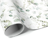 Eucalyptus Loof Baby- of Bruidsshower Cadeaupapier (Rol Hoek)