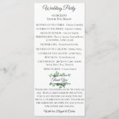 Eucalyptus loof bruiloft programma programmakaart (Achterkant)