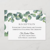 Eucalyptus Loof Bruiloftsreceptie Informatiekaartje (Voorkant / Achterkant)