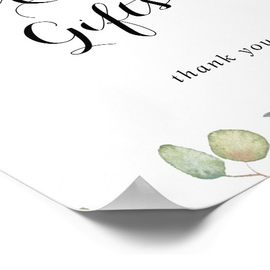 Eucalyptus Loof Delight Kaarten en Cadeaus Bord Poster (Hoek)