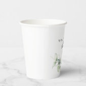 Eucalyptus Loof Groene Bruiloftsborrel Papieren Bekers (Rechts)