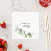 Eucalyptus Loof Groene Bruiloftsshower Papier Servet (Insitu)