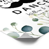 Eucalyptus loof HEREN BADKAMER bruiloft Poster (Hoek)