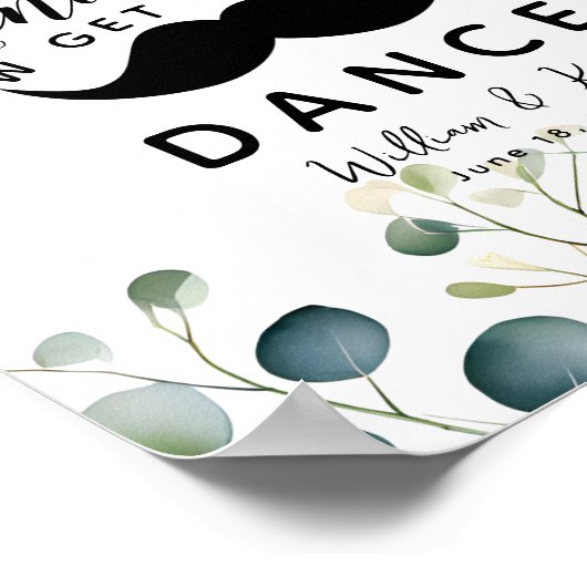 Eucalyptus loof HEREN BADKAMER bruiloft Poster (Hoek)