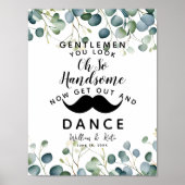 Eucalyptus loof HEREN BADKAMER bruiloft Poster (Voorkant)