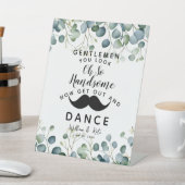 Eucalyptus loof HEREN BADKAMER bruiloft Reclamebord Met Voetstuk (Insitu)