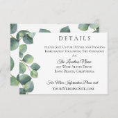 Eucalyptus Loof Huwelijksdetails Informatiekaartje (Voorkant / Achterkant)