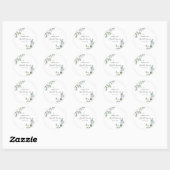 Eucalyptus Loof Script Bruiloft Feest Bedankt Ronde Sticker (Vel)