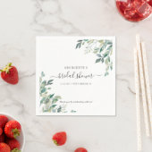 Eucalyptus Loof Script Groene Bruiloftsshowers Servet (Insitu)