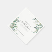 Eucalyptus Loof Script Groene Bruiloftsshowers Servet (Hoek)
