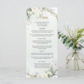 Eucalyptus loof wit rozen kegel geometrisch menu (Staand voorkant)