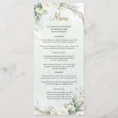 Eucalyptus loof wit rozen kegel geometrisch menu (Voorkant)