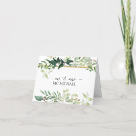 Eucalyptus Loofwerk Aquarel Groen Witte Bruiloft Bedankkaart