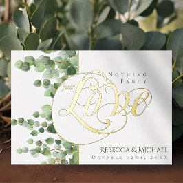 Eucalyptus Loofwerk Niets Geks Gewoon Liefde Trouw Folie Uitnodiging