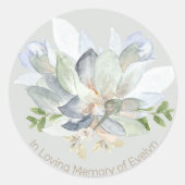 Eucalyptus Lotus groen begrafenis Ronde Sticker (Voorkant)