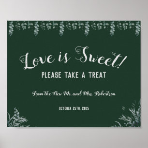 Eucalyptus Love is Sweet Vrijgezellenfeest Weddens Poster