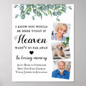 Eucalyptus Loving Memory 3 Photo Memorial Weddensc Poster (Voorkant)