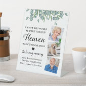 Eucalyptus Loving Memory 3 Photo Memorial Weddensc Reclamebord Met Voetstuk (Insitu)