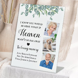 Eucalyptus Loving Memory 3 Photo Memorial Weddensc Reclamebord Met Voetstuk