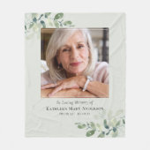 Eucalyptus Loving Memory Memorial Keepsake Fleece Deken (Voorkant)