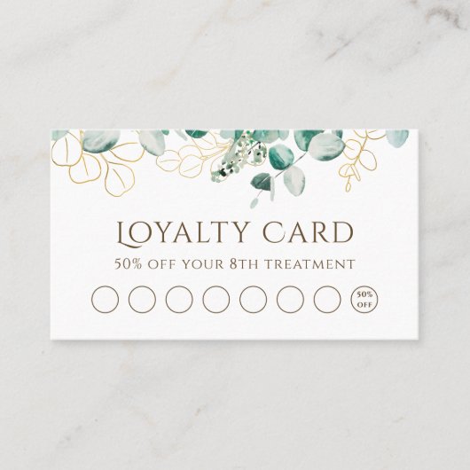 Eucalyptus-loyaliteitskaart Visitekaartje (Voorkant)