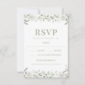 Eucalyptus Lush Greenery Floral Wedding RSVP cards (Voorkant)