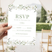 Eucalyptus Lush Greenery Floral Wedding RSVP cards Kaartje