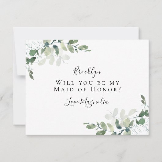 Eucalyptus Maid of Honor Voorstel (Voorkant)