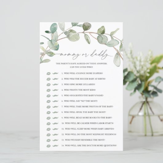 Eucalyptus Mammie of papa Game (Staand voorkant)