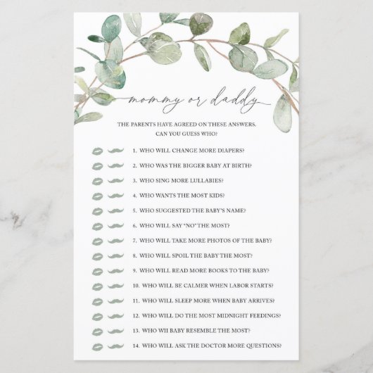 Eucalyptus Mammie of papa Game (Voorkant)