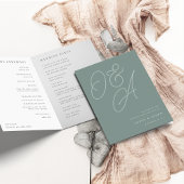 Eucalyptus | Manuscript Watermark Monogram Weddens Programma