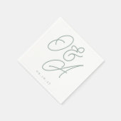 Eucalyptus | Manuscript Watermark Monogram Weddens Servet (Hoek)