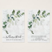 Eucalyptus Marble Earring Jewelry Display Kaart (Voorkant /achterkant)
