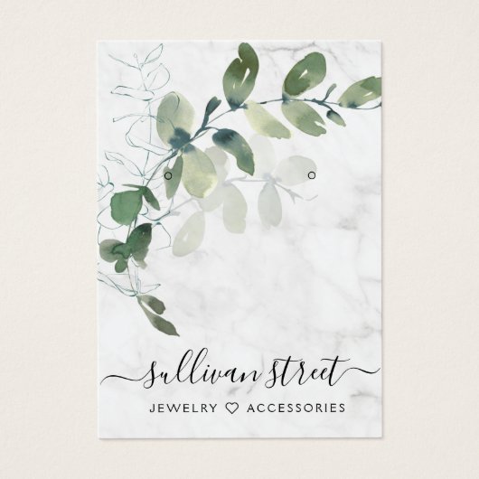 Eucalyptus Marble Earring Jewelry Display Kaart (Voorkant)