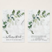Eucalyptus Marble Earring Ketting Display Kaart (Voorkant /achterkant)
